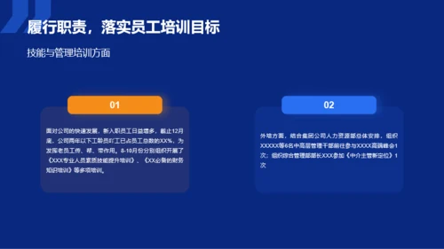 蓝色商务人资行政部年终工作总结汇报PPT下载