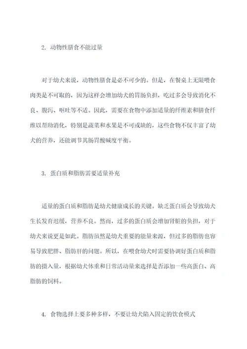 幼犬喂食小妙招