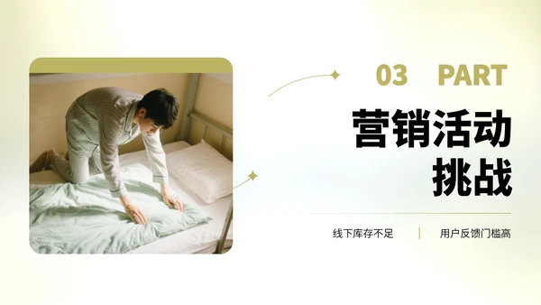 浅绿色简约风学生开学被褥营销复盘报告