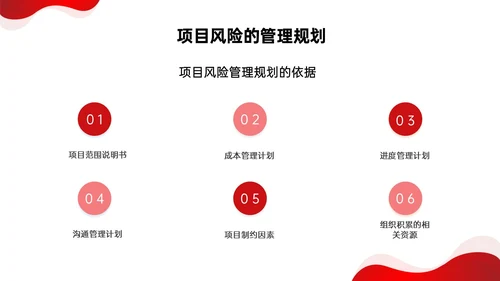 红色形状简约实拍项目风险管理pptpmp项目管理项目管理流程pmp项目管理（补充）