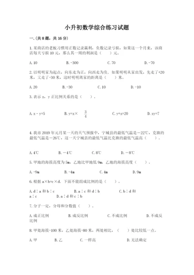 小升初数学综合练习试题（精品）.docx