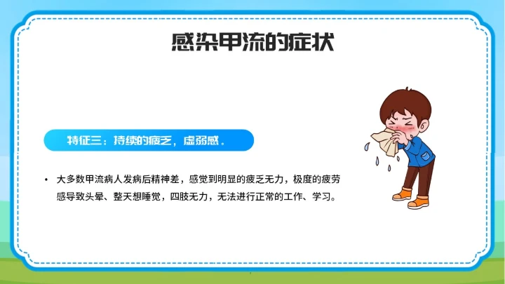 预防甲型流感病毒医学知识PPT模板