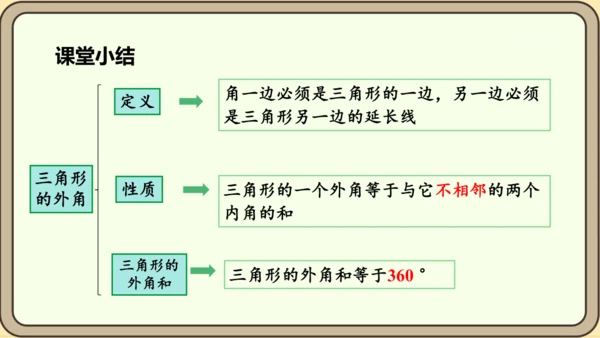 人教版数学八年级上册11.2.2  三角形的外角课件（共29张PPT）