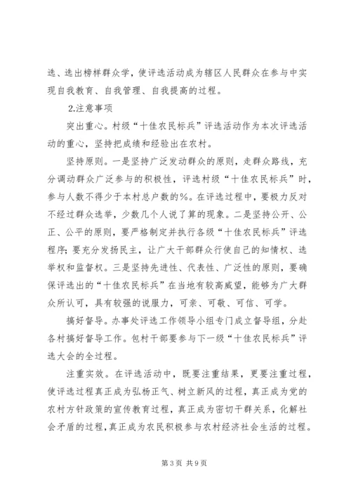 街道办事处评选十佳农民活动方案 (6).docx