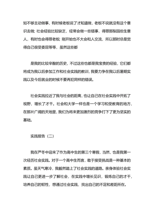 初中生打暑期工的社会实践报告范文2篇.docx