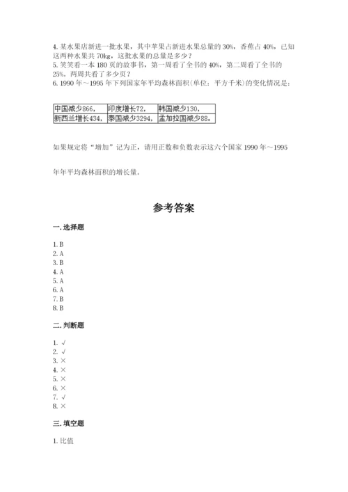 人教版六年级下册数学期末测试卷精品（基础题）.docx