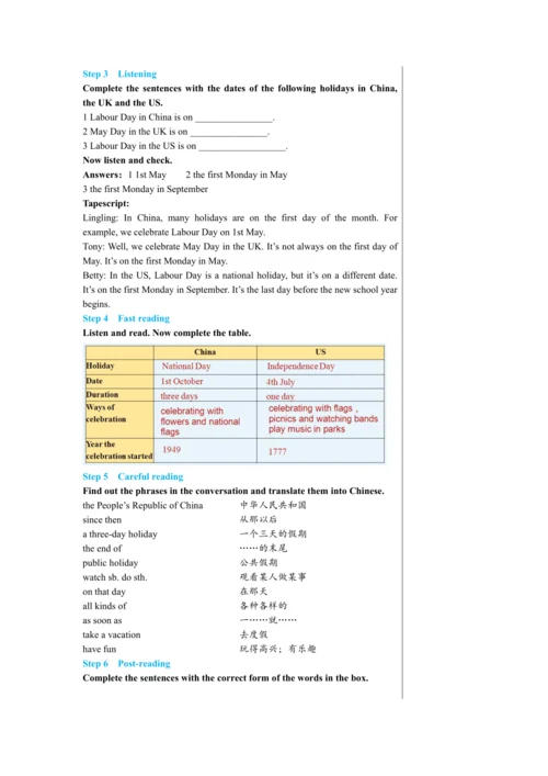 【轻松备课】外研版初中英语九年级上Module 2 Unit 1教学详案