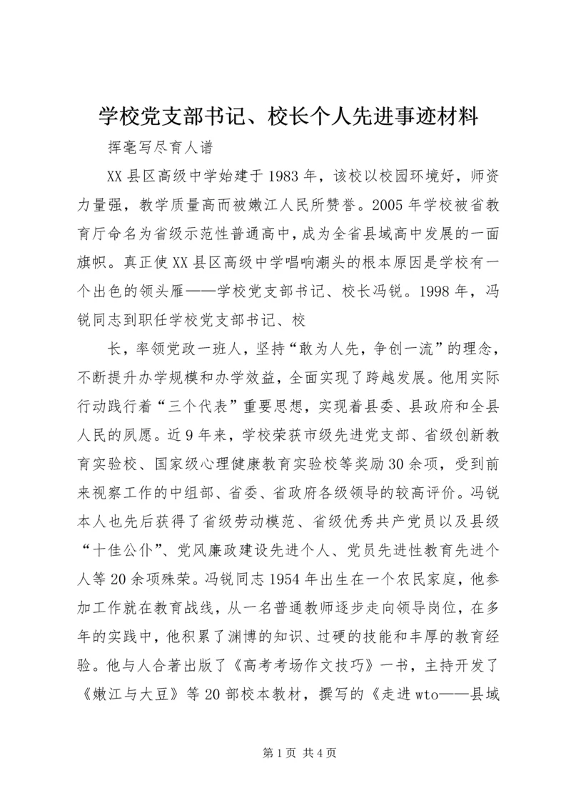 学校党支部书记、校长个人先进事迹材料.docx