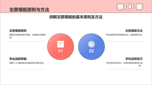 红色插画风高考志愿填报指导PPT模板