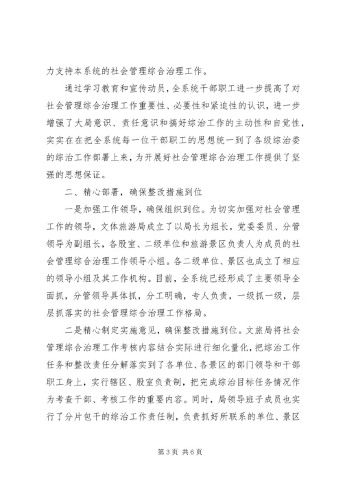 县文化体育旅游局综治工作报告材料.docx