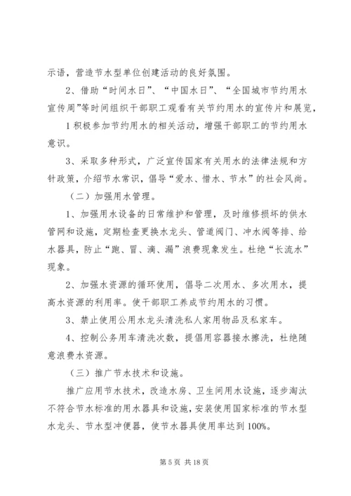 节水型单位建设工作实施方案.docx