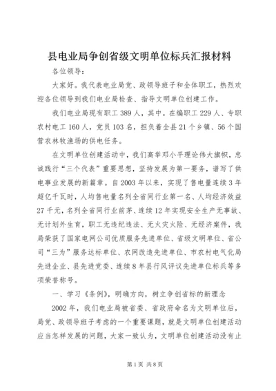 县电业局争创省级文明单位标兵汇报材料.docx