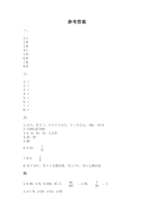 小学六年级数学期末自测题附答案（基础题）.docx