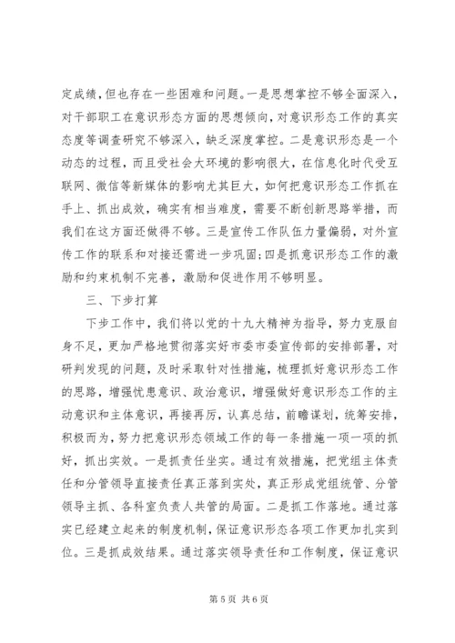 局党组落实意识形态工作责任制情况自查报告某年.docx