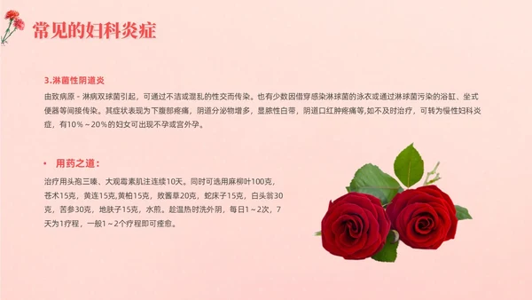 红色实拍风女性健康讲座课件妇女节