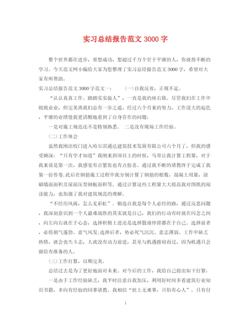 精编之实习总结报告范文3000字.docx