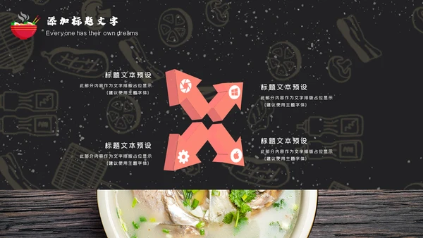 中国传统美食文化深夜食堂通用PPT模版