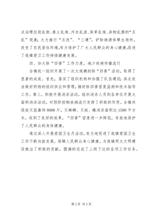 乡镇爱国卫生月工作总结.docx