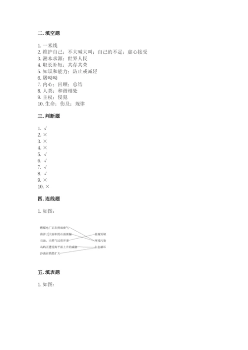 部编版道德与法治六年级下册期末测试卷含完整答案（网校专用）.docx