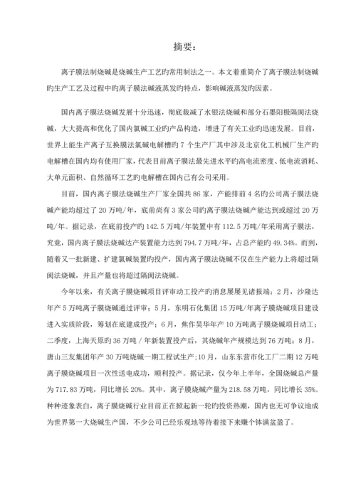 年产10万吨固碱标准工艺设计.docx