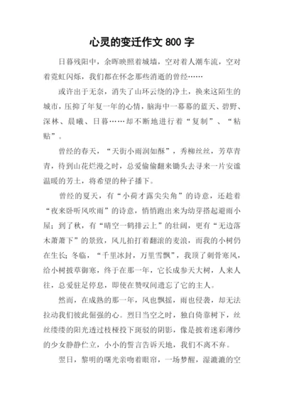 心灵的变迁作文800字.docx