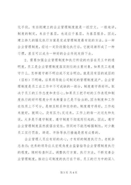 企业制度执行情况.docx