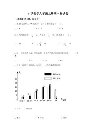 小学数学六年级上册期末测试卷含完整答案（全国通用）.docx
