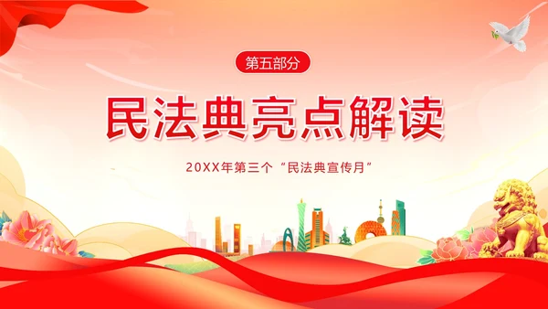 民法典宣传月民法典法律知识宣讲PPT课件