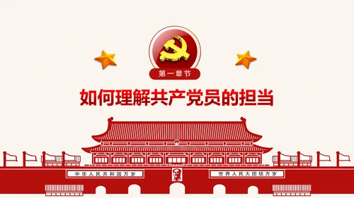 喜迎十九大心怀责任勇于担当合格党员PPT