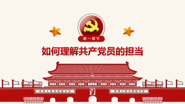 喜迎十九大心怀责任勇于担当合格党员PPT