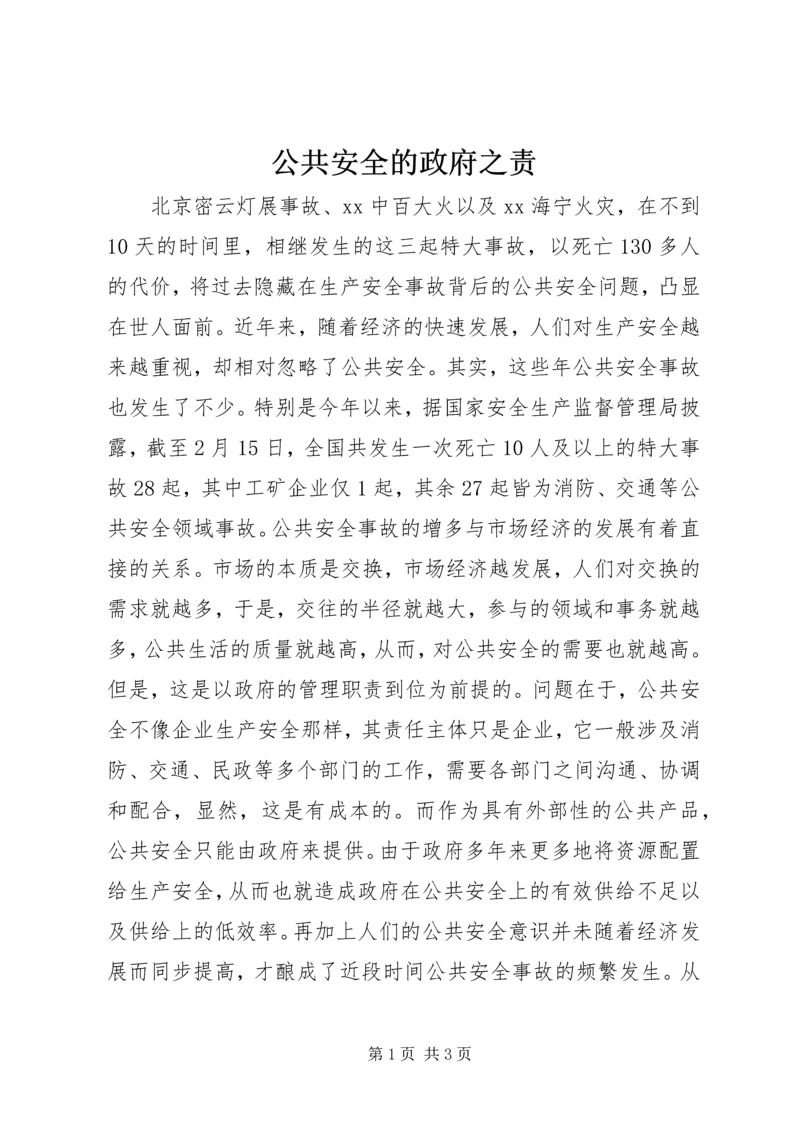 公共安全的政府之责.docx