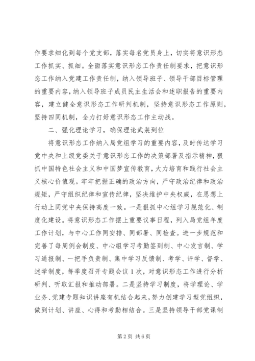 某局党组关于XX年上半年意识形态工作的专题报告.docx