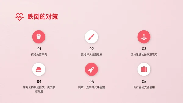 红色简约商务风老年人护理培训PPT模板护理安全管理