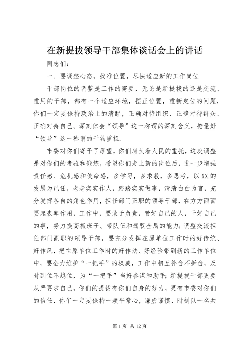 7在新提拔领导干部集体谈话会上的致辞.docx