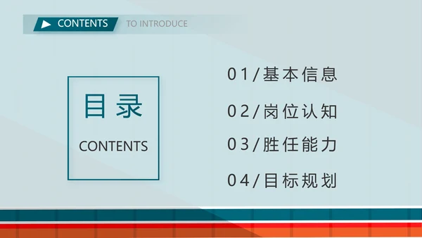 个人简历面试自我介绍岗位竞聘PPT