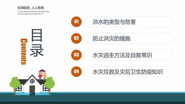 汛期洪灾落水自救知识培训PPT课件