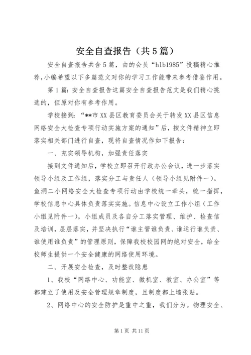 安全自查报告（共5篇） (4).docx
