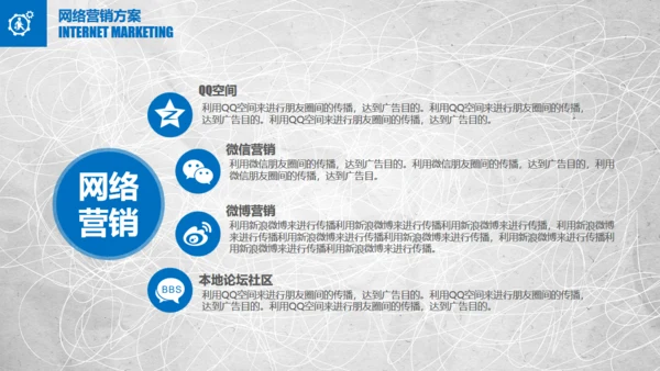 混乱的笔划商业项目创业计划书通用PPT模板
