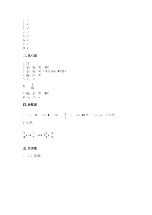 人教版六年级上册数学期中考试试卷【全优】.docx