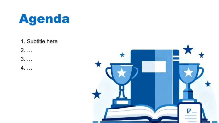 蓝色简约风奖学金答辩学术汇报PPT主题模板