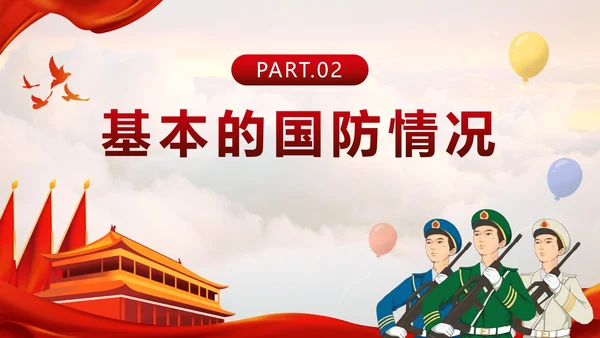 红色踔厉分发强国防勇毅前行向复兴国防教育PPT模板