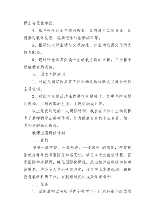 教师个人研修计划模板.docx