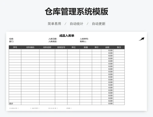 仓库管理系统模版