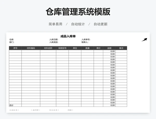 仓库管理系统模版