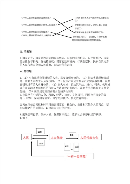 2022年六年级上册道德与法治期末测试卷附答案综合卷