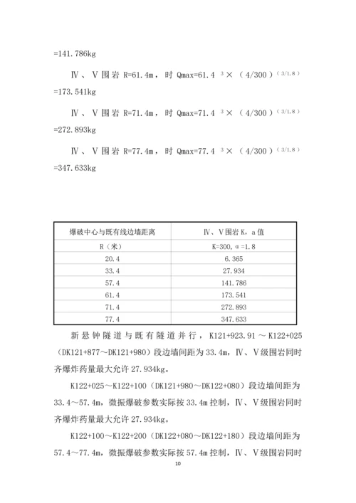 新悬钟隧道临近既有隧道爆破技术毕业论文.docx