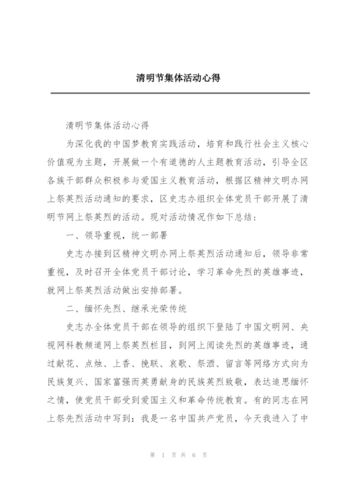 清明节集体活动心得.docx