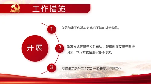 红色简约党支部工作演讲动态PPT