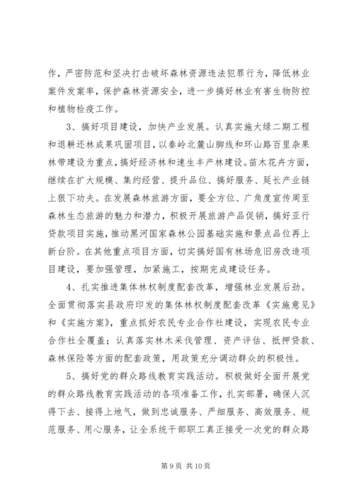 县林业局工作报告材料.docx