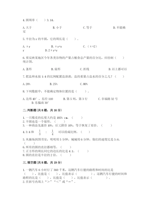 人教版六年级上册数学期末考试卷精品【典型题】.docx